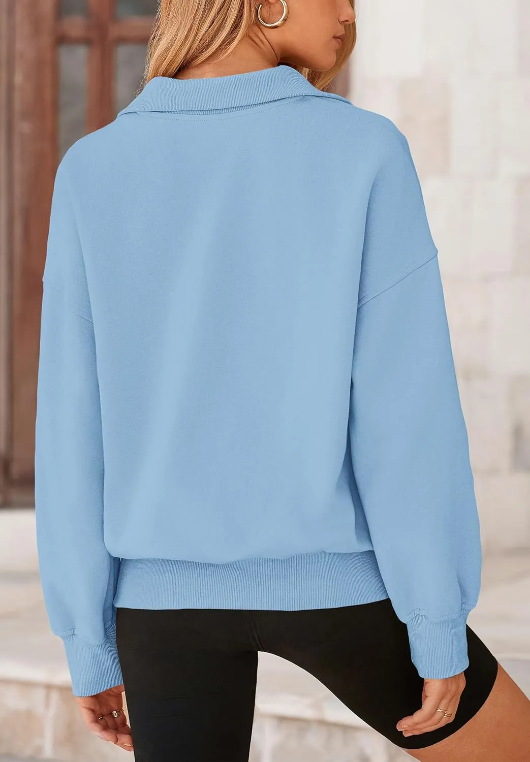 PRETTYGARDEN Women's Fall Fashion Half Zip Sweatshirts Long Sleeve Collared Cropped Pullover Tops Trendy Y2K Clothes