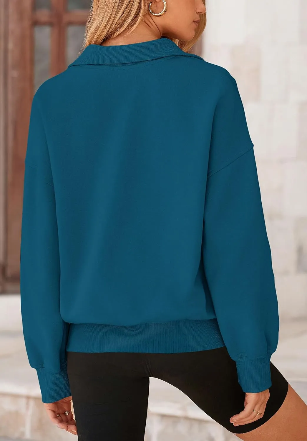 PRETTYGARDEN Women's Fall Fashion Half Zip Sweatshirts Long Sleeve Collared Cropped Pullover Tops Trendy Y2K Clothes