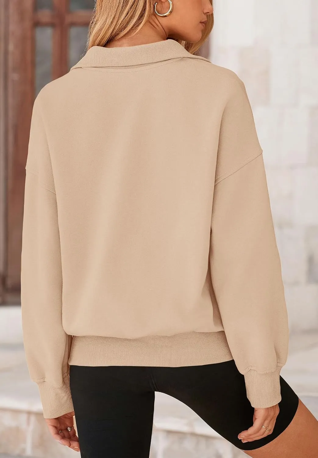 PRETTYGARDEN Women's Fall Fashion Half Zip Sweatshirts Long Sleeve Collared Cropped Pullover Tops Trendy Y2K Clothes
