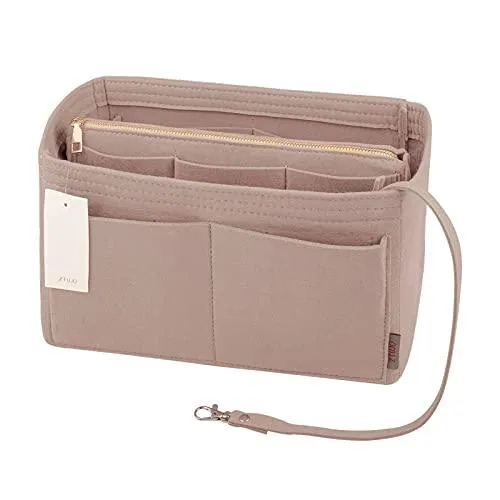 Purse Organizer, Bag Organizer with Metal Zipper