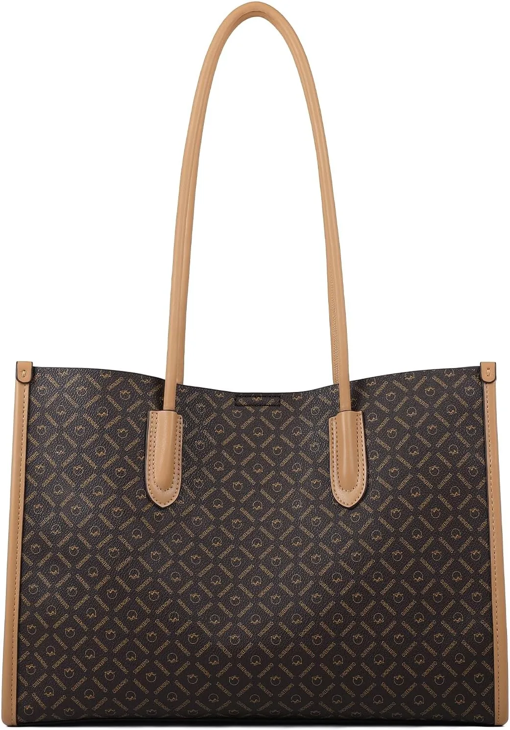 Queenoris PVC Tote Bag for Women, Top Handle Shoulder Bags Large Capacity Designer Fashion Purses Satchel