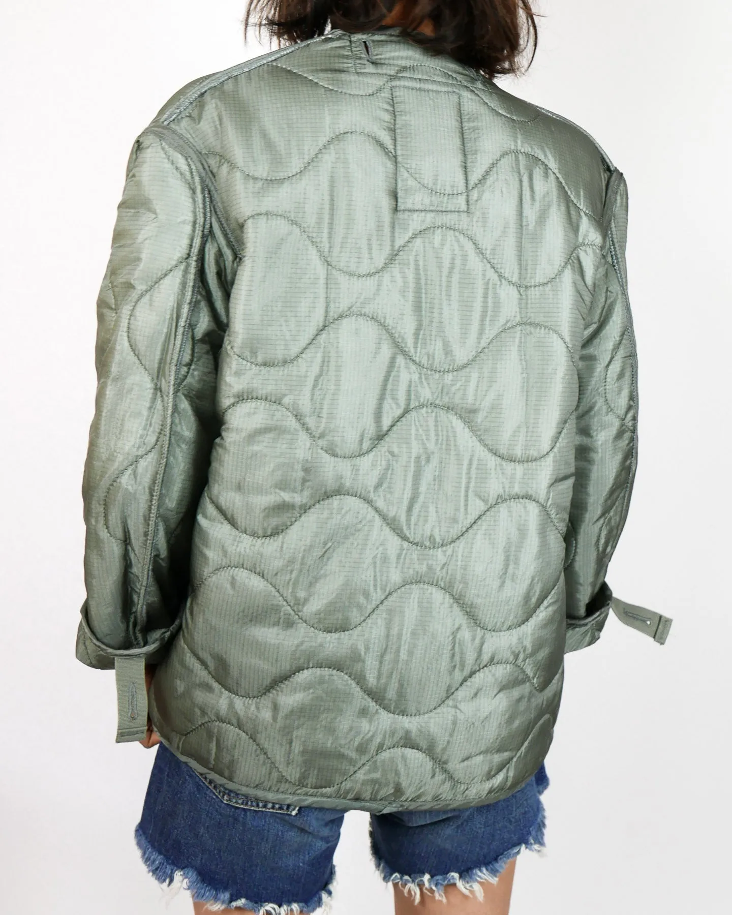Quilted Sage Military Jacket Liner