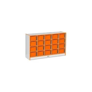 Rainbow Accents Rainbow Accents Cubbie-trays Storage Unit - 29.5" Height x 48" Width x 15" Depth - Orange - Rubber - 1Each