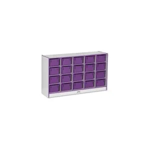 Rainbow Accents Rainbow Accents Cubbie-trays Storage Unit - 29.5" Height x 48" Width x 15" Depth - Purple - Rubber - 1Each