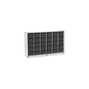 Rainbow Accents Rainbow Accents Cubbie-trays Storage Unit - 30 Compartment(s) - 35.5" Height x 57.5" Width x 15" Depth - Black - Rubber - 1Each