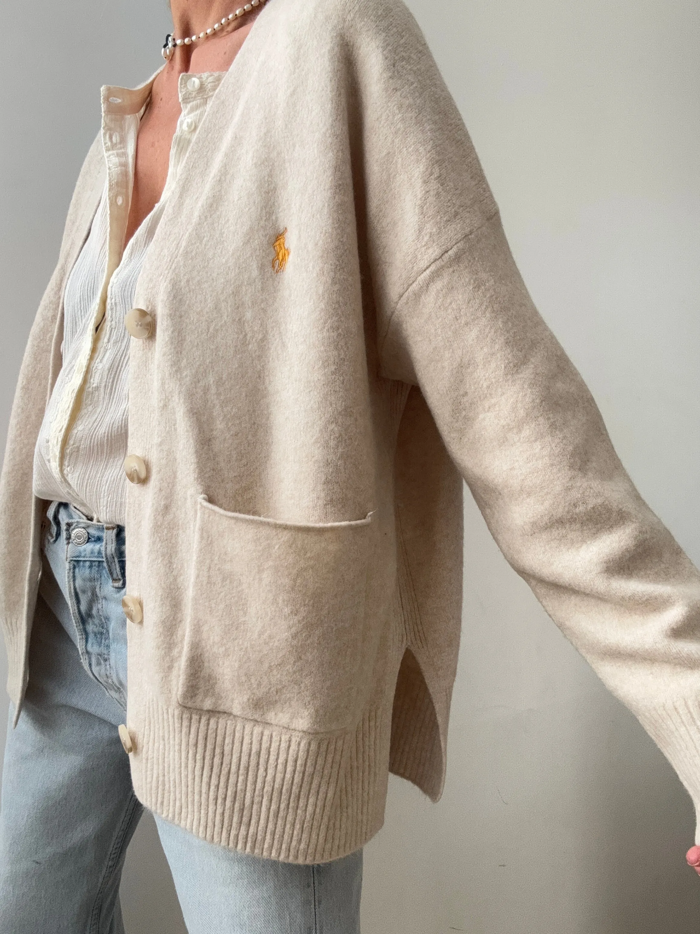 Ralph Lauren Soft Knit Cardigan Oatmeal