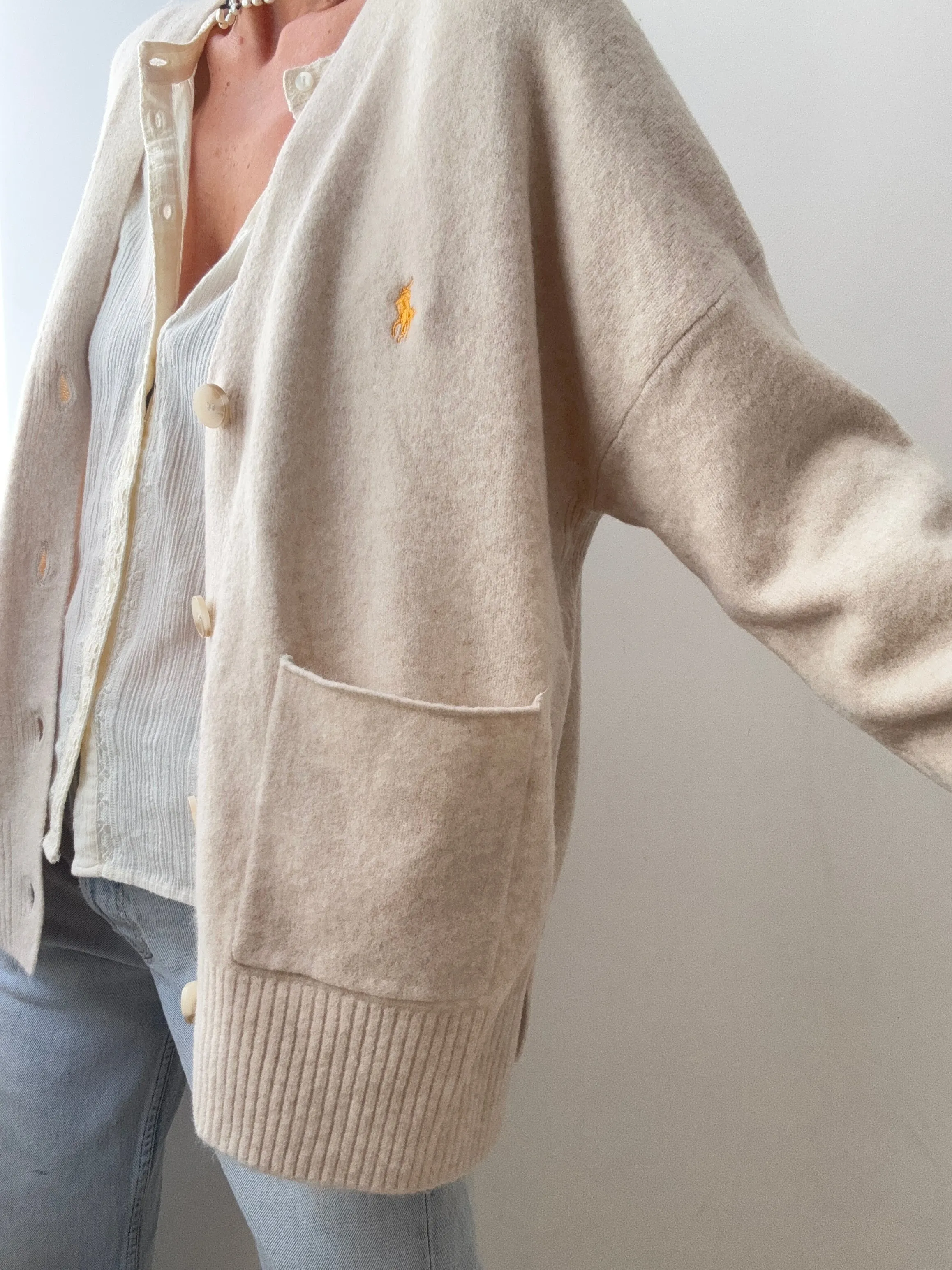 Ralph Lauren Soft Knit Cardigan Oatmeal