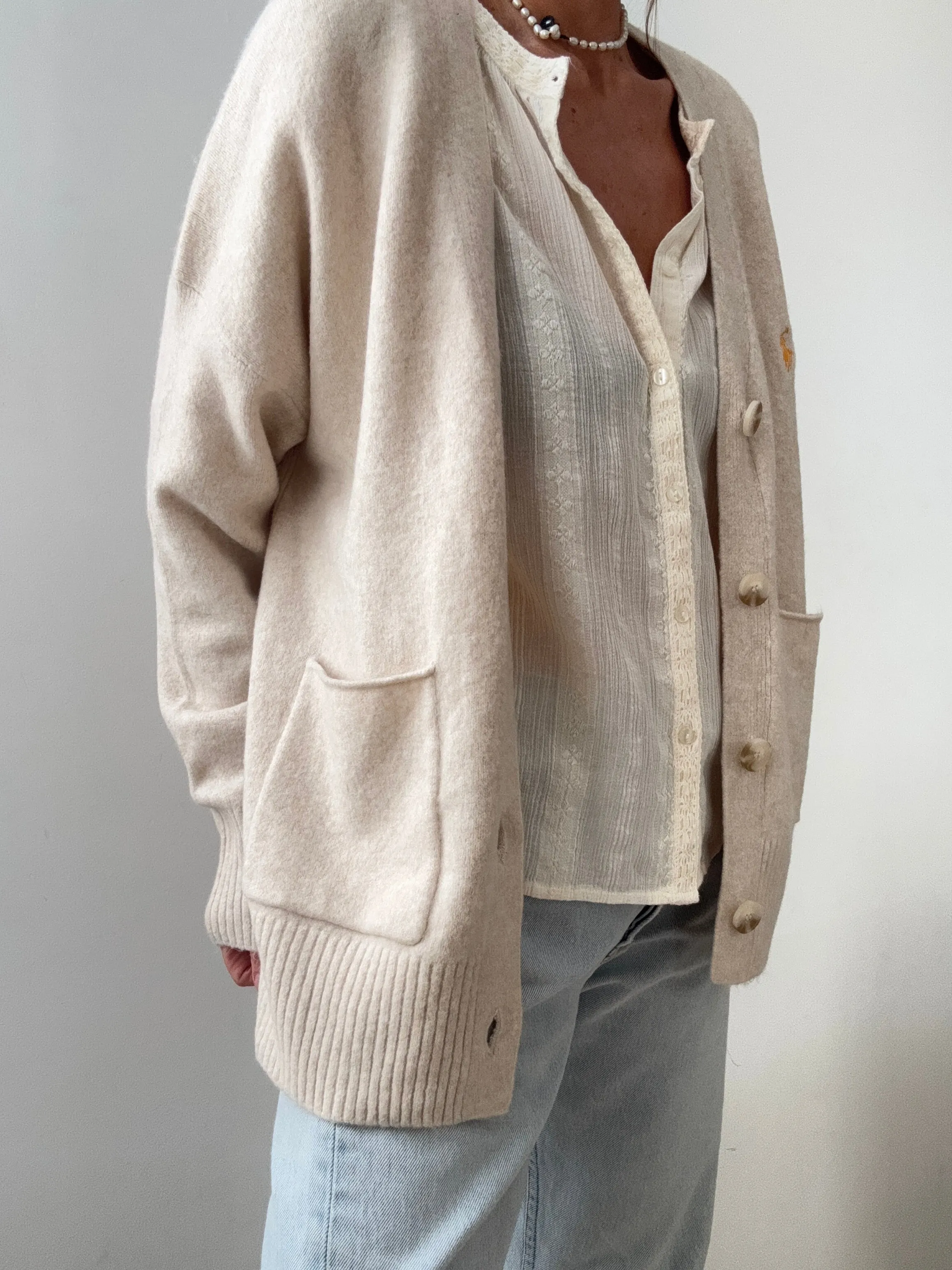 Ralph Lauren Soft Knit Cardigan Oatmeal