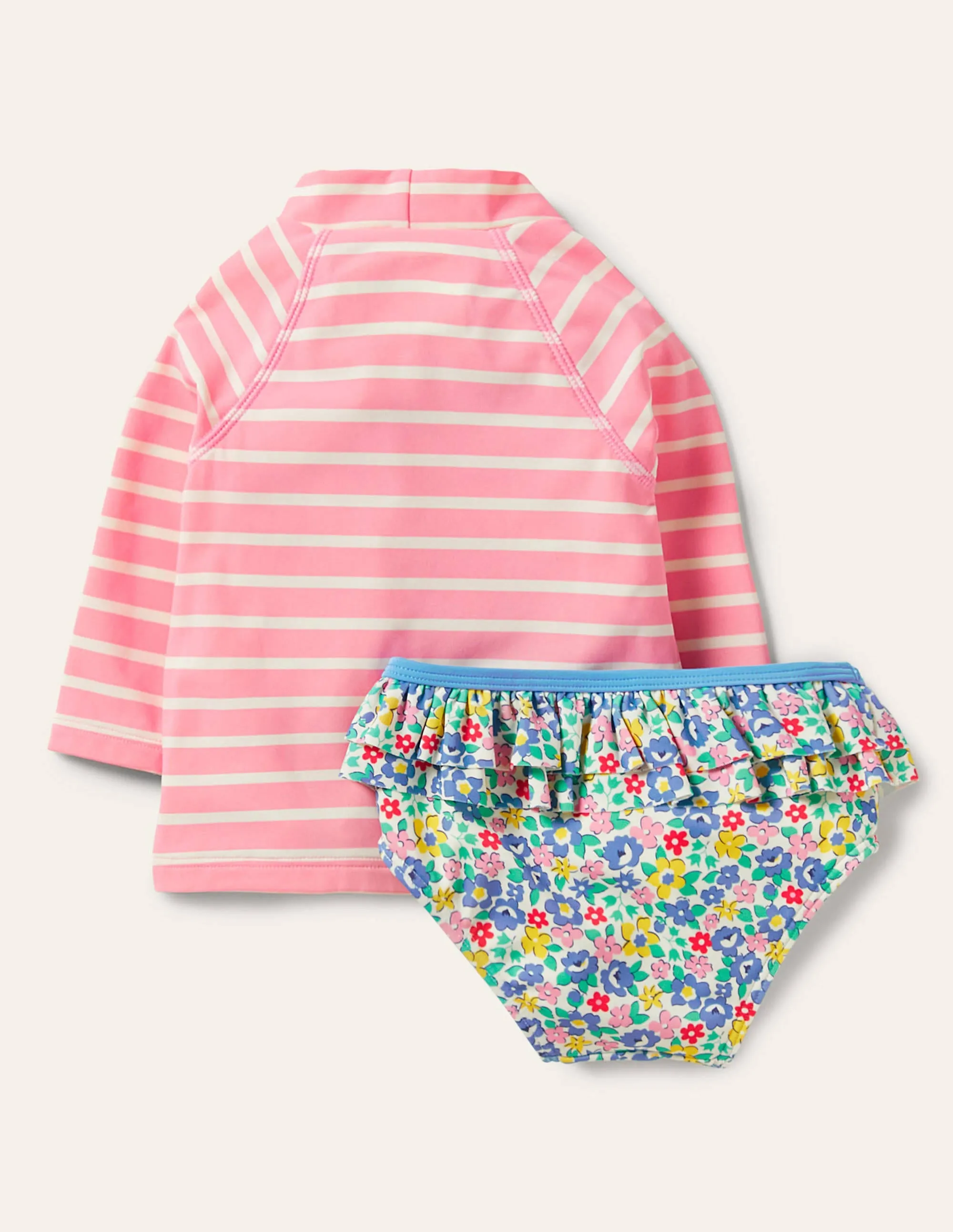 Rash Vest Set-Pink Lemonade/Ivory Ducks
