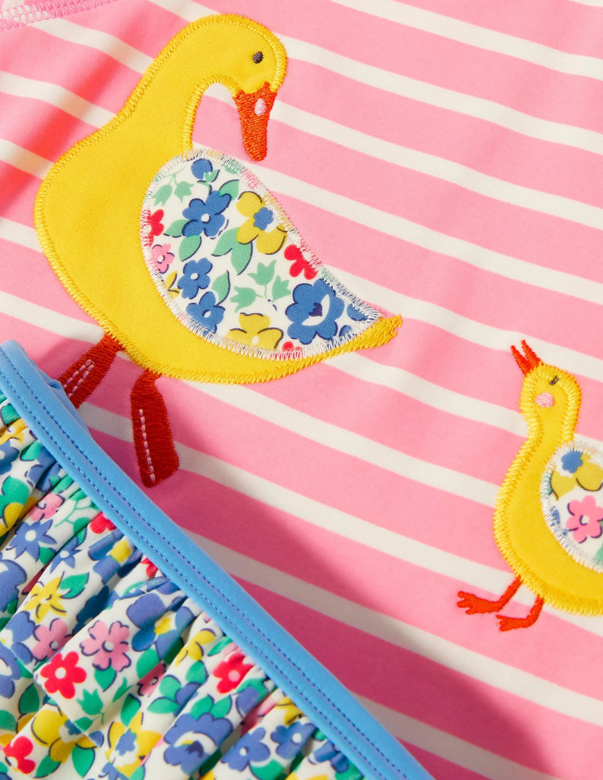Rash Vest Set-Pink Lemonade/Ivory Ducks