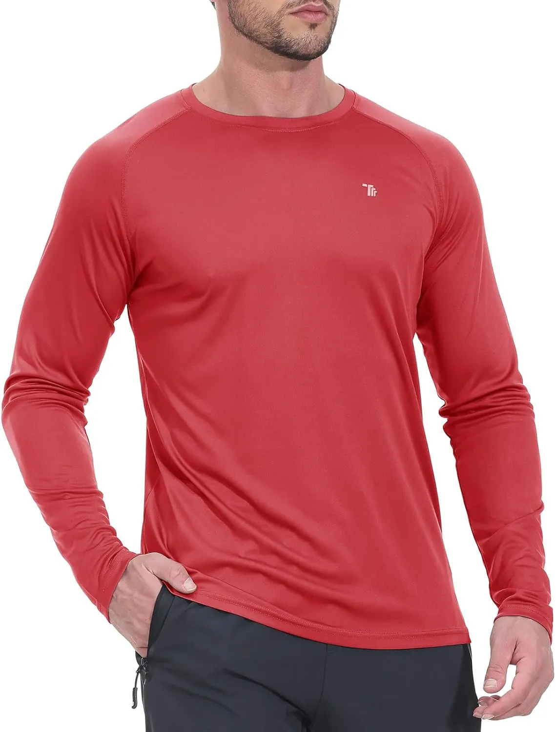 Rdruko Men's Hiking Shirts Long Sleeve UPF 50  Sun Protection Quick Dry Outdoor Travel Fishing Athletic Shirts