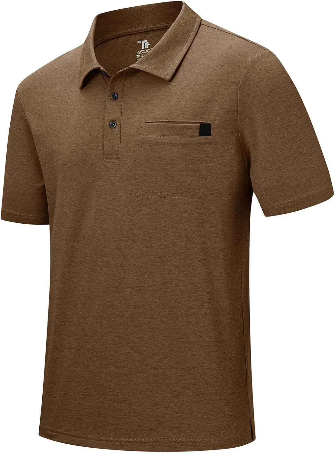 Rdruko Men's Polo Shirts Short Sleeve Dry Fit Golf Shirt with Pocket Collared Tee Shirts Athletic Casual