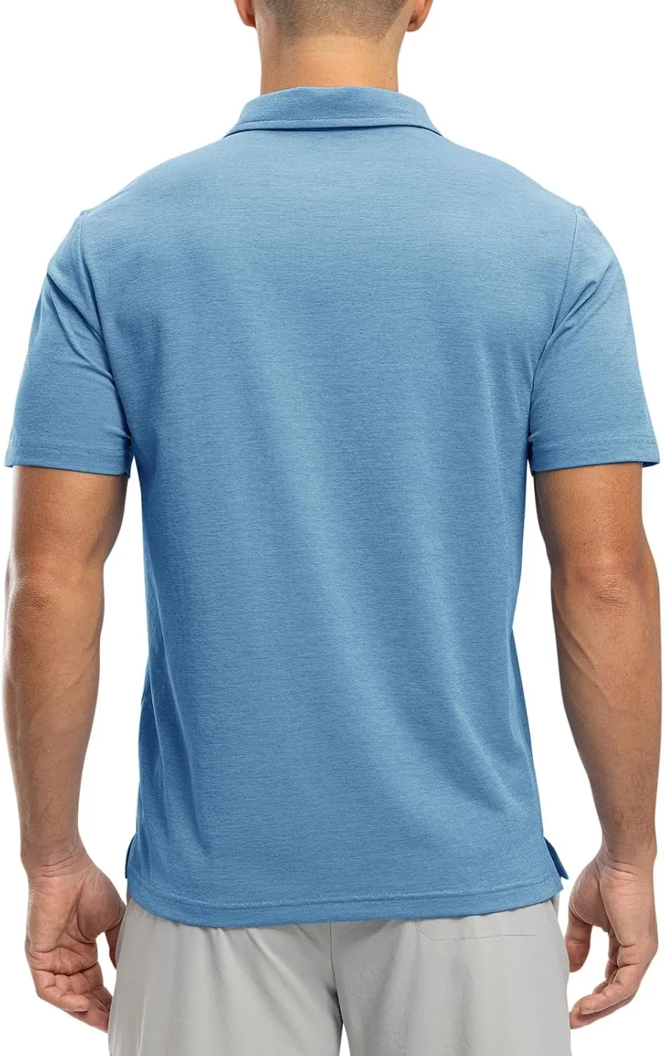 Rdruko Men's Polo Shirts Short Sleeve Dry Fit Golf Shirt with Pocket Collared Tee Shirts Athletic Casual