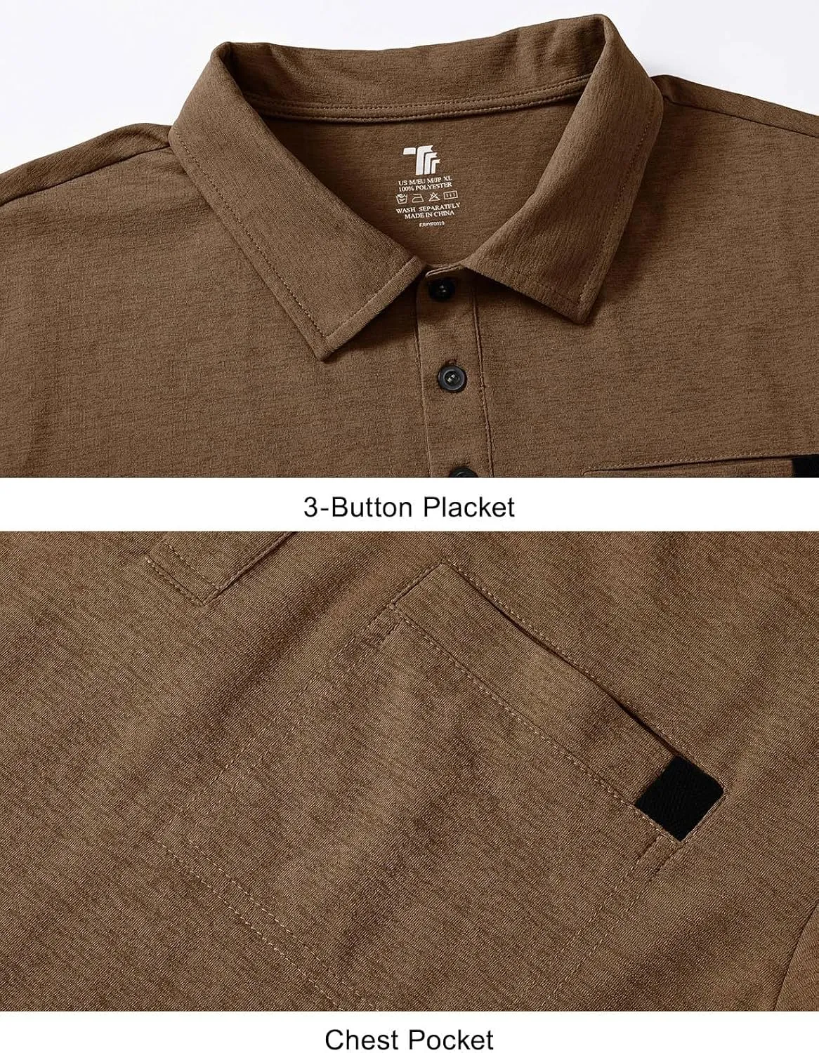 Rdruko Men's Polo Shirts Short Sleeve Dry Fit Golf Shirt with Pocket Collared Tee Shirts Athletic Casual