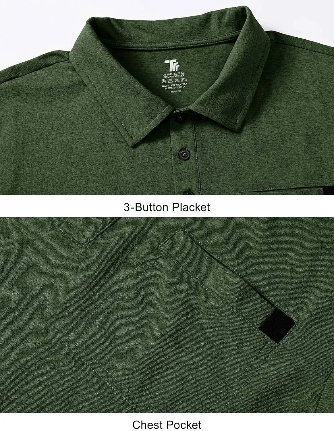 Rdruko Men's Polo Shirts Short Sleeve Dry Fit Golf Shirt with Pocket Collared Tee Shirts Athletic Casual