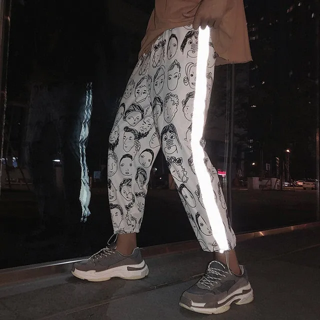 Reflective Harem Gothic Pants