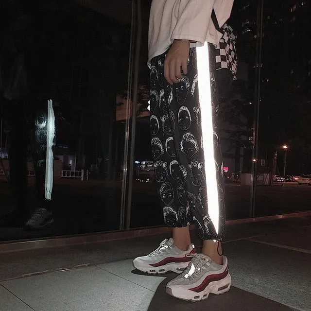 Reflective Harem Gothic Pants