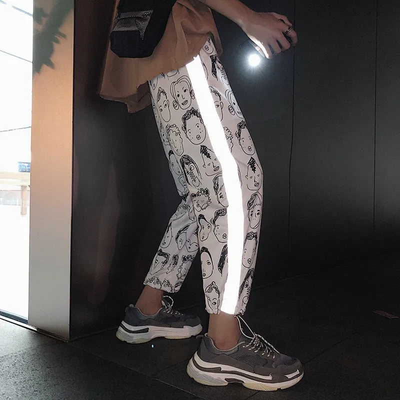 Reflective Harem Gothic Pants