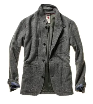 Relwen Heritage Trap Blazer in Grey  Herringbone