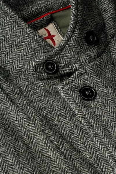 Relwen Heritage Trap Blazer in Grey  Herringbone