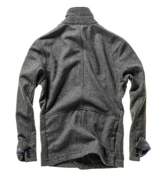 Relwen Heritage Trap Blazer in Grey  Herringbone