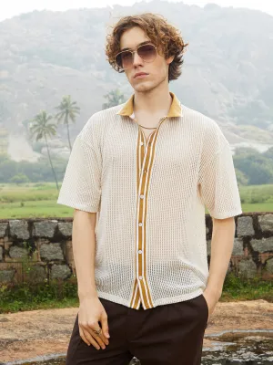 Retro-Knit Oversized Shirt
