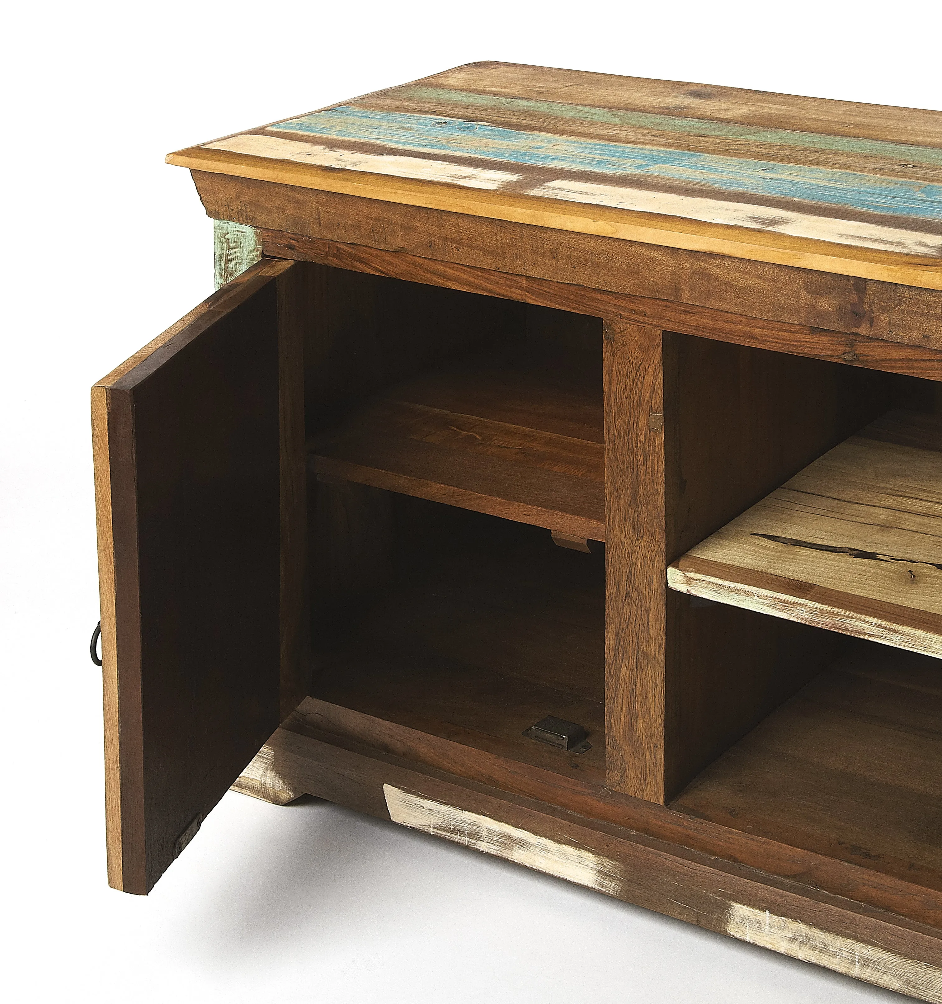 Reverb Painted Rustic 58" TV Stand in Multi-Color  5260290