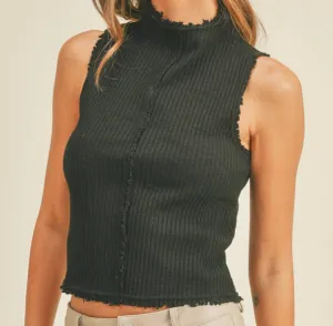 Ribbed Top - Black