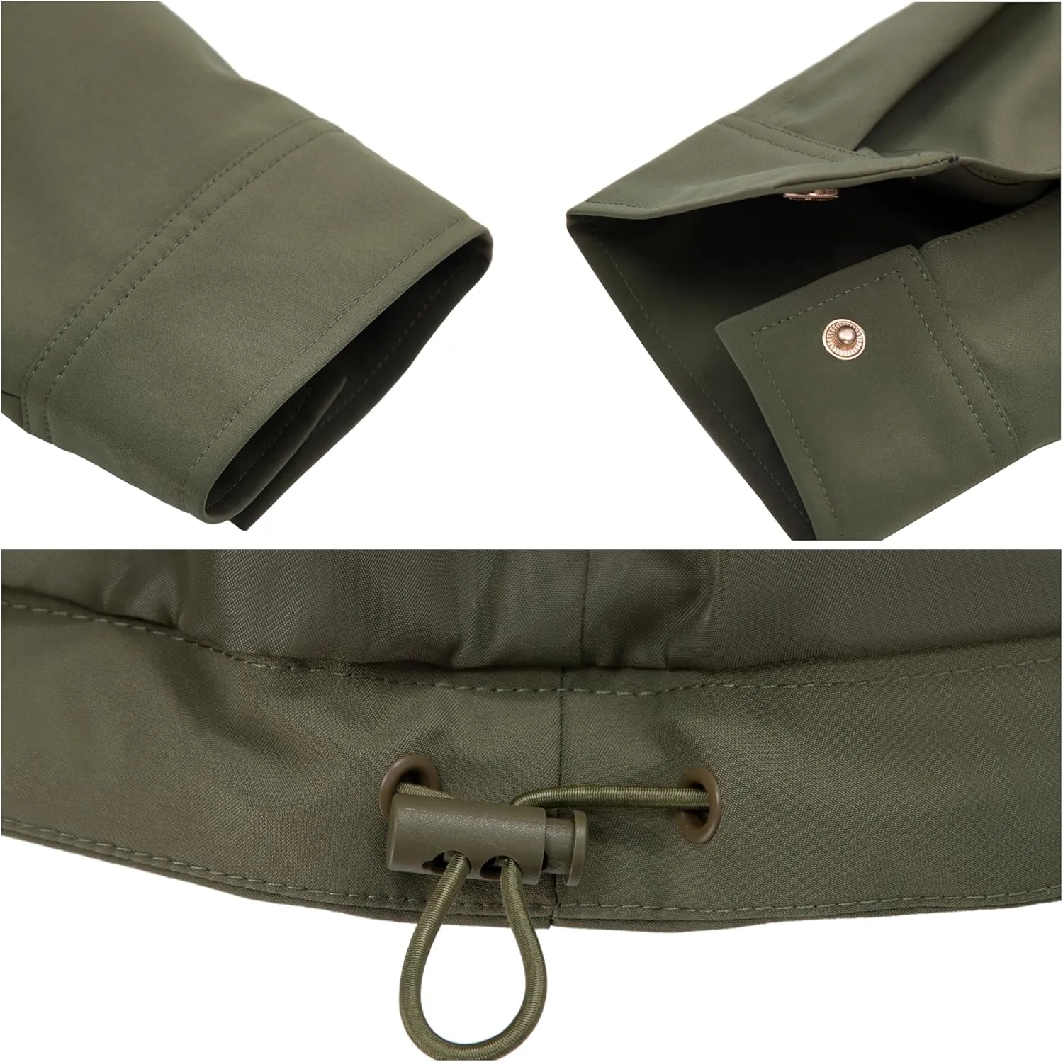 Rokka&Rolla Women's Hooded Rain Jacket Utility Parka
