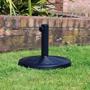 Round Rattan Effect Parasol Base - 10kg