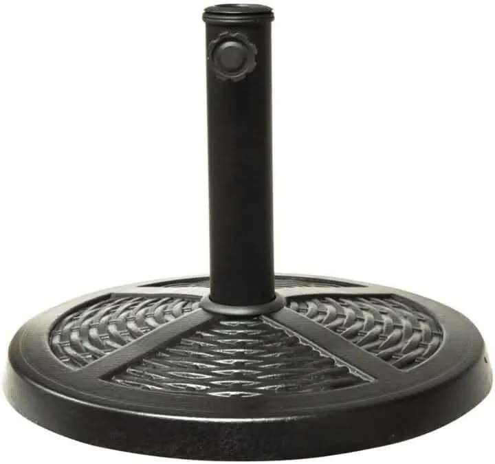 Round Rattan Effect Parasol Base - 10kg