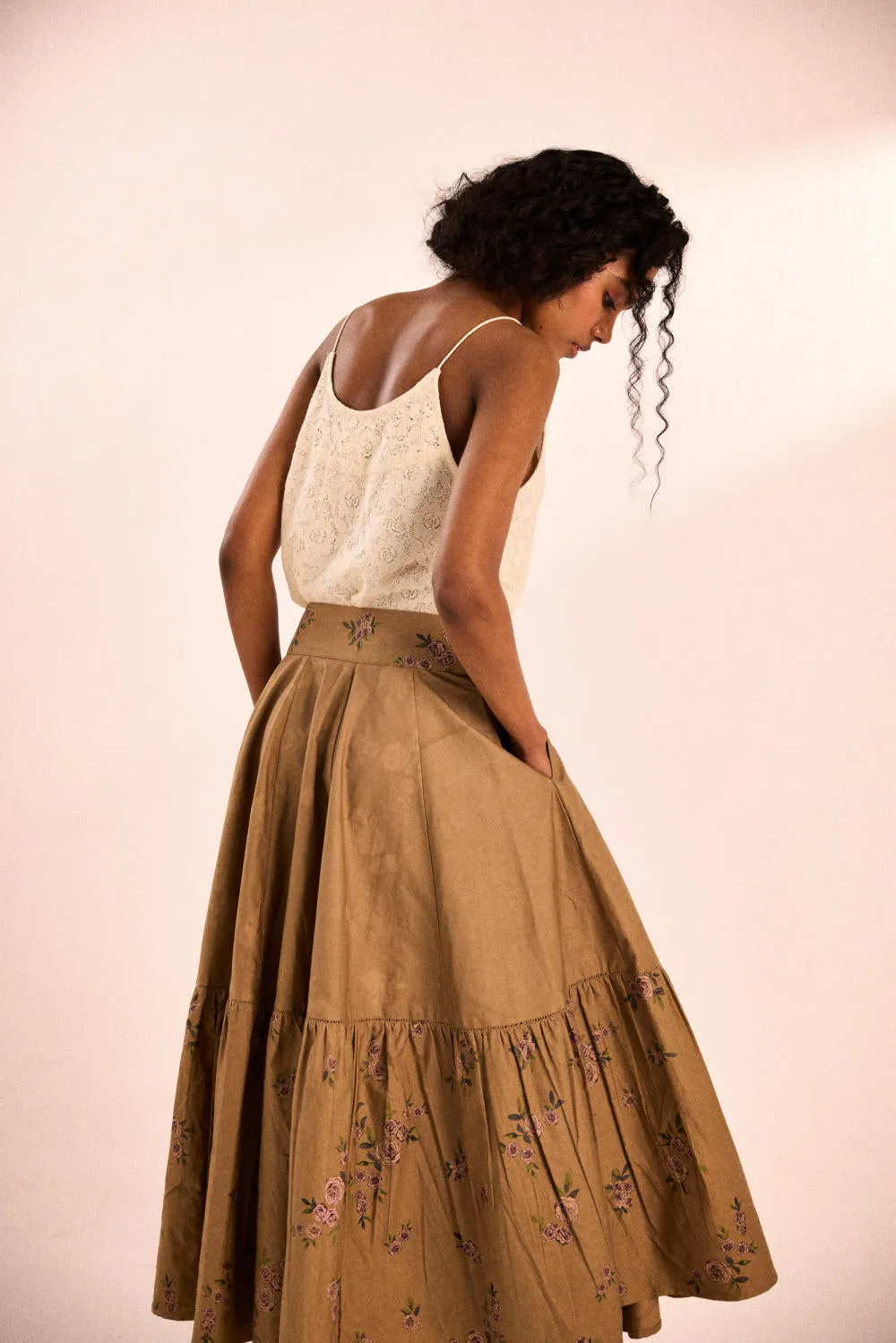 Rust rose skirt