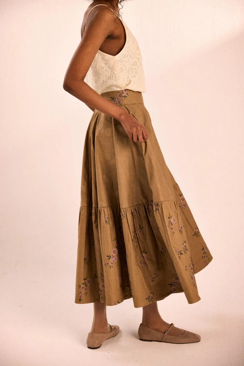 Rust rose skirt