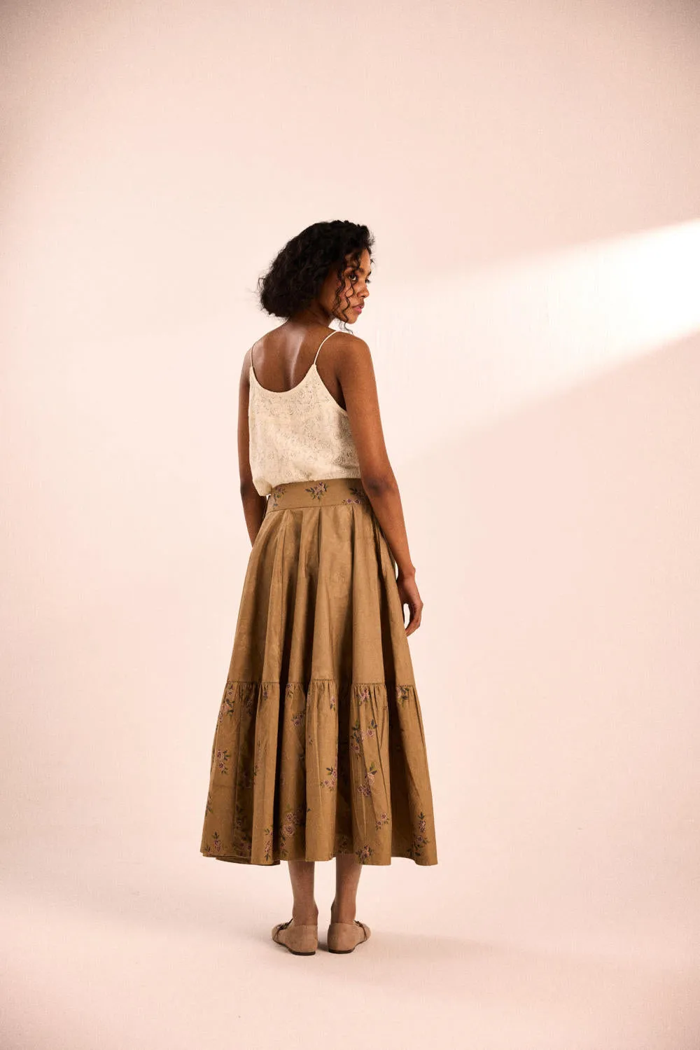 Rust rose skirt