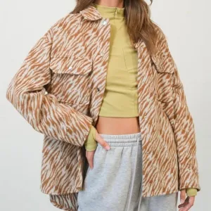 SAFARI CHIC ZEBRA PRINT SHACKET