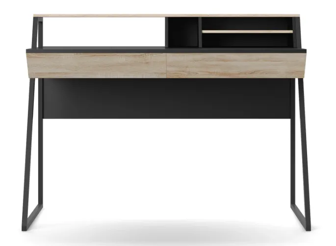 Salcombe Oak & Black Home Office Desk