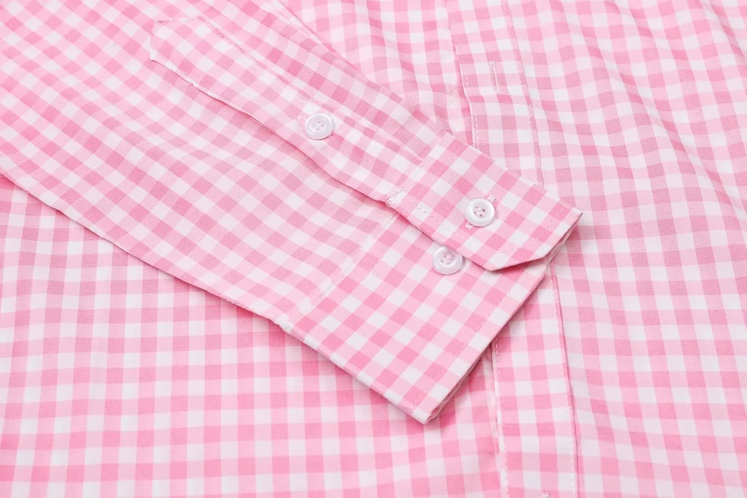 SANGTREE Men Plaid Casual Slim Fit Long Sleeve Button Down Dress Shirts, S - 3XL