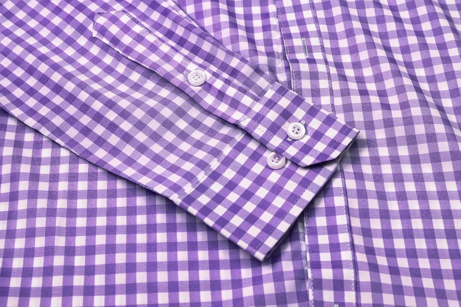 SANGTREE Men Plaid Casual Slim Fit Long Sleeve Button Down Dress Shirts, S - 3XL