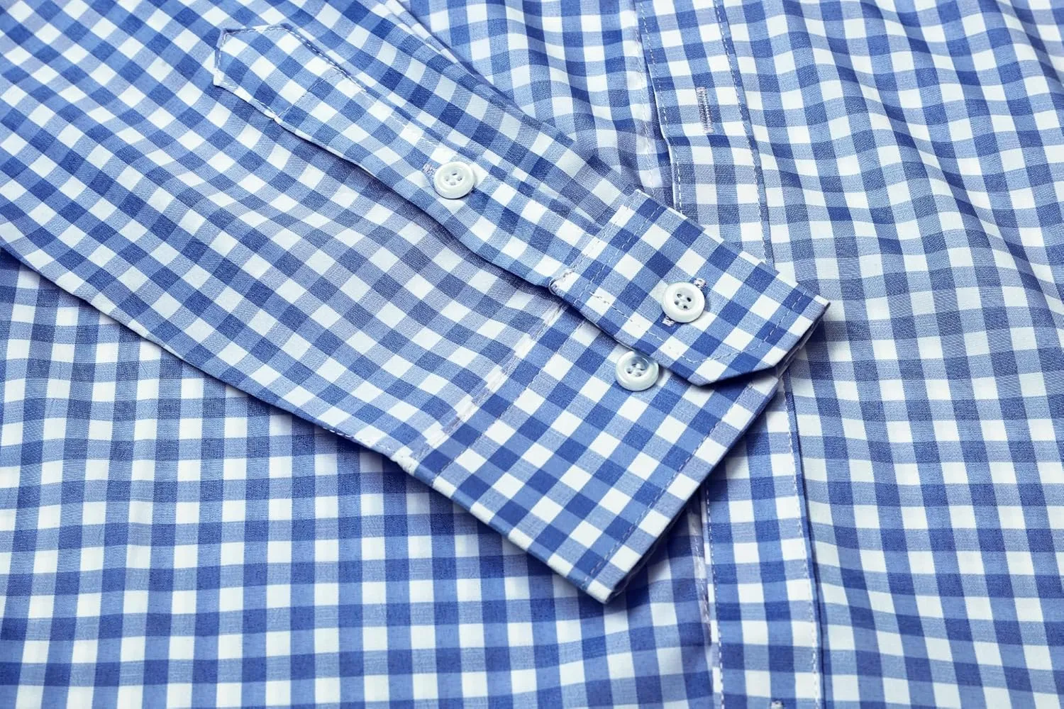 SANGTREE Men Plaid Casual Slim Fit Long Sleeve Button Down Dress Shirts, S - 3XL