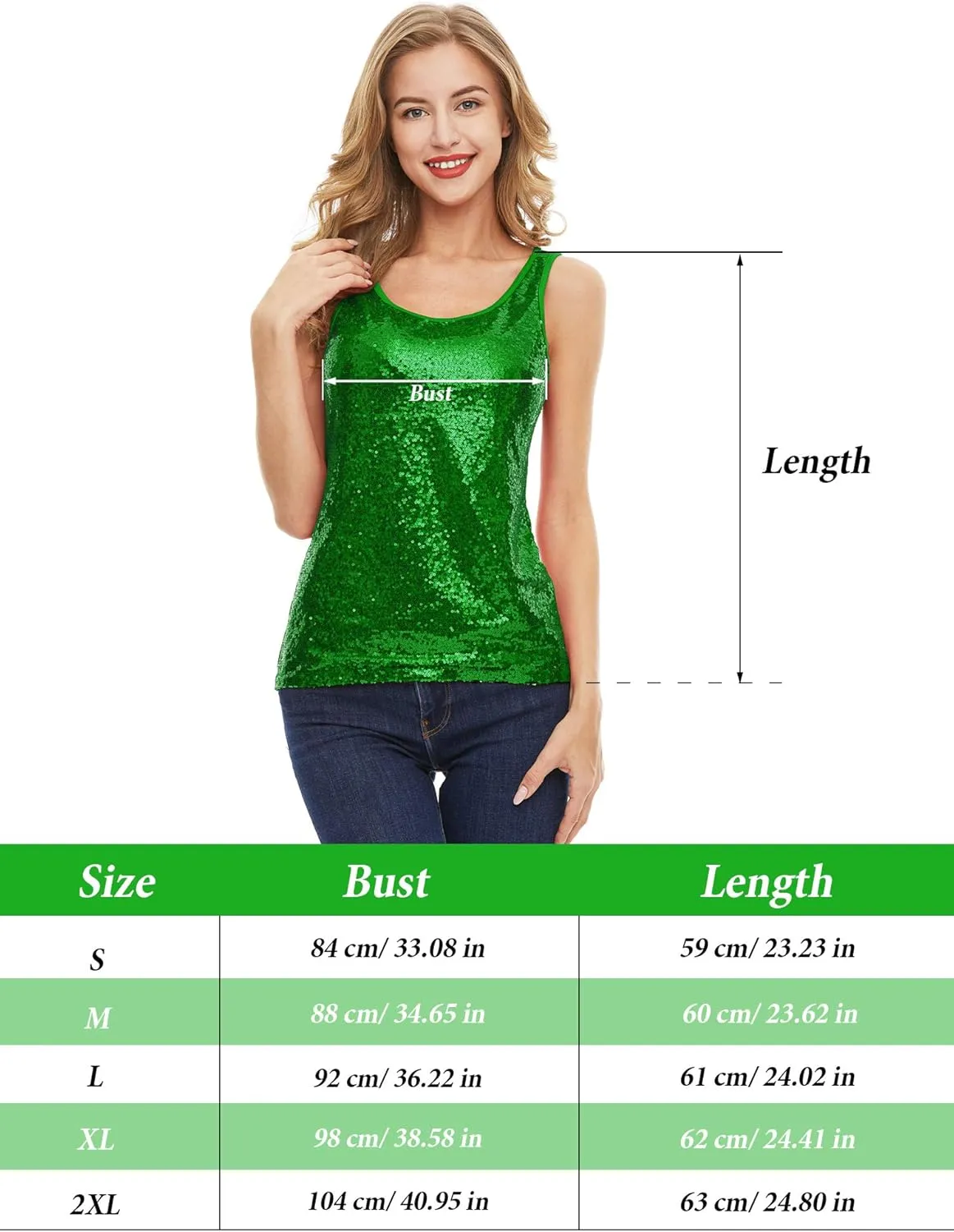 SATINIOR Women's Sleeveless Glitter Sequin Tank Tops Shimmer Vest Tops Glitter Camisole for Women Girl