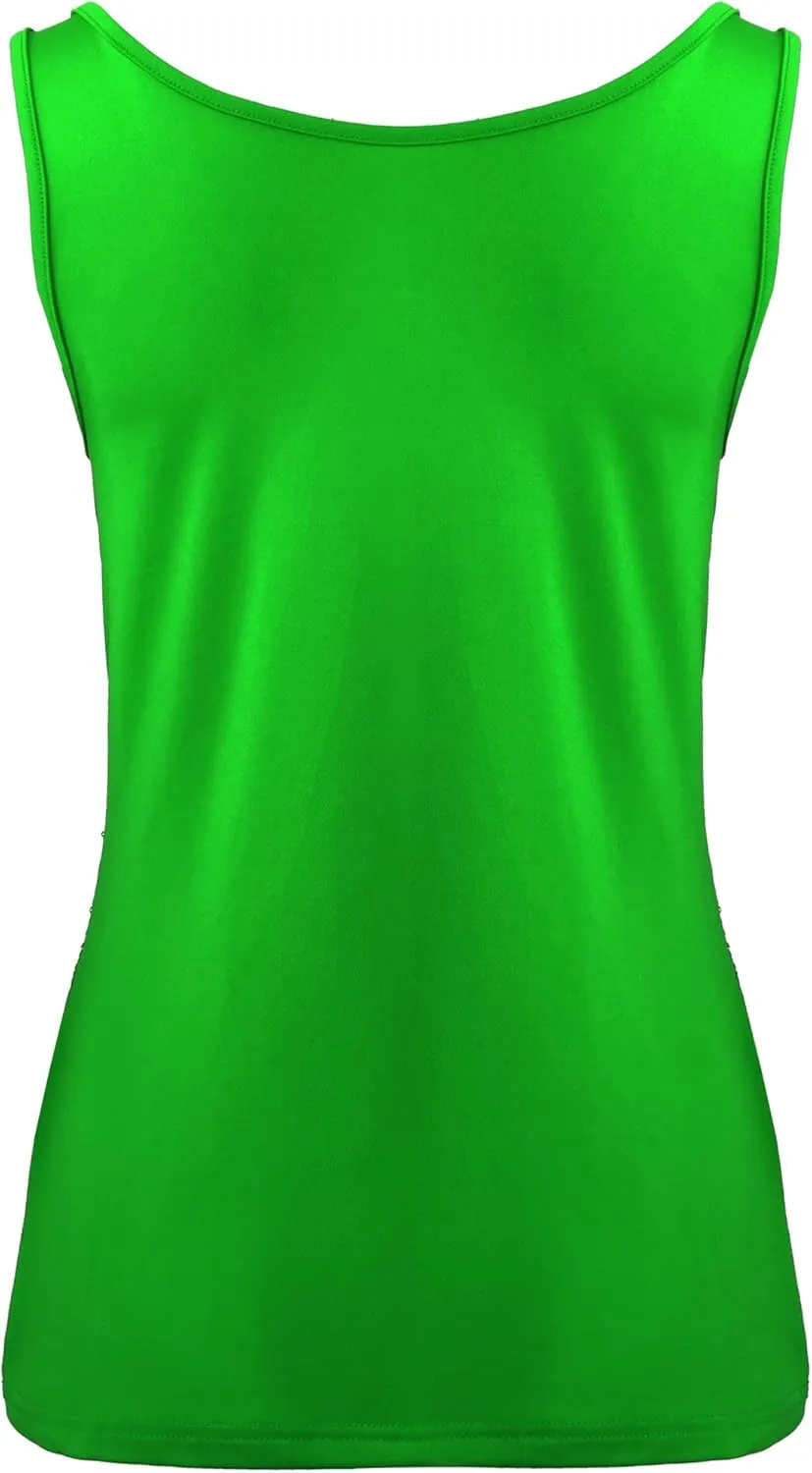 SATINIOR Women's Sleeveless Glitter Sequin Tank Tops Shimmer Vest Tops Glitter Camisole for Women Girl