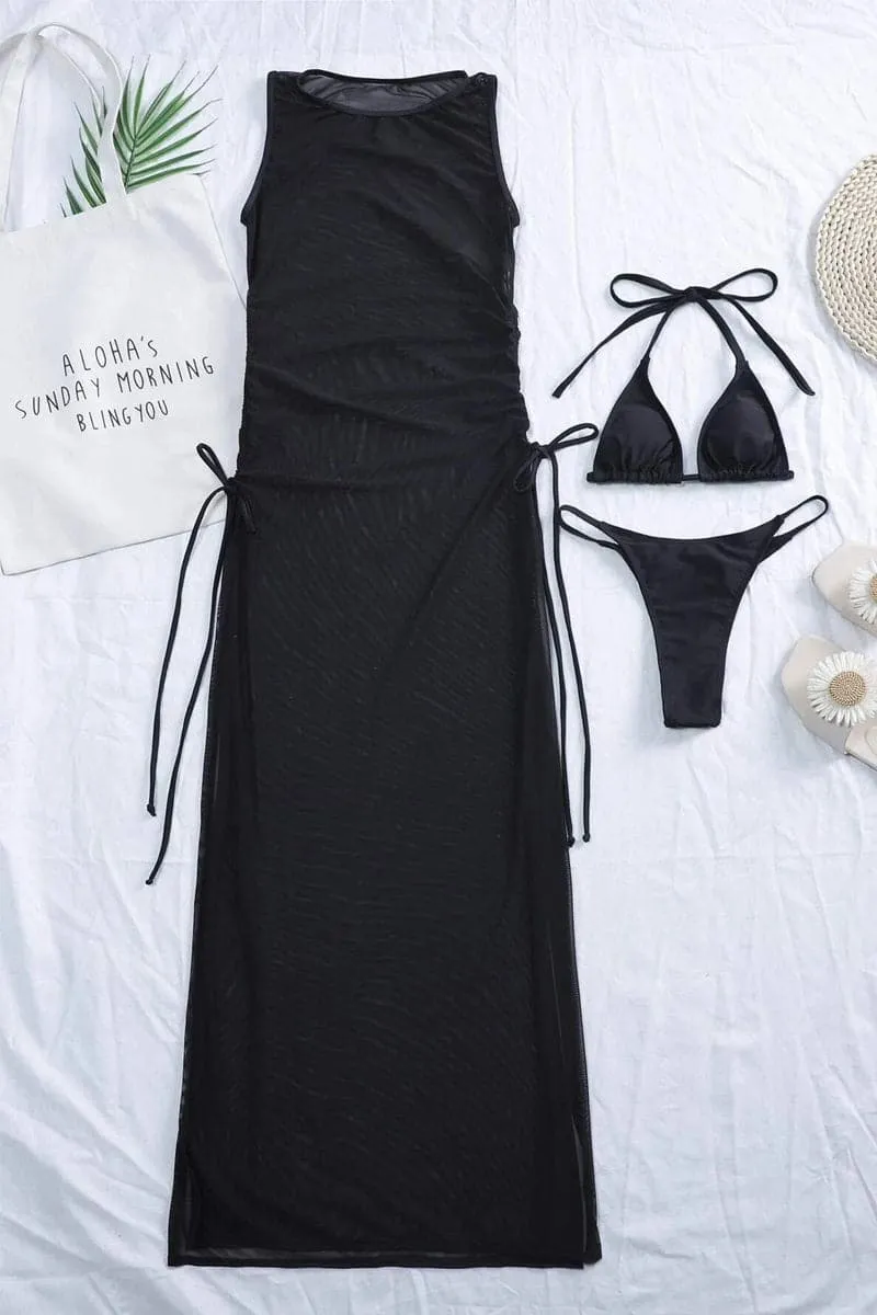 SB800 Bikini and Sheer Beach Dress Set