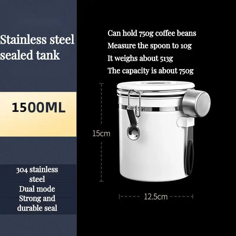 Sealed stainless steel, coffee containers