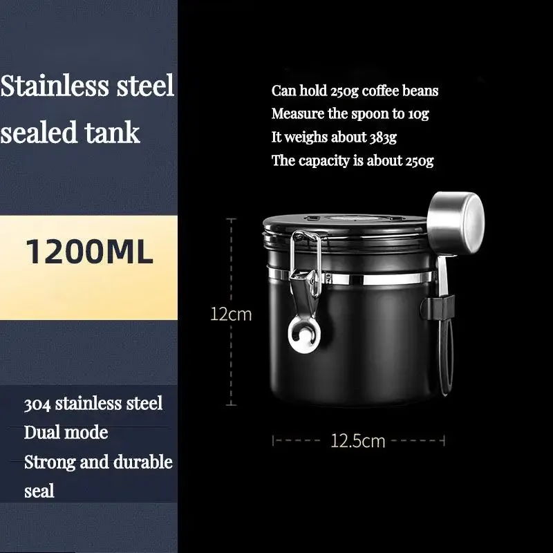Sealed stainless steel, coffee containers