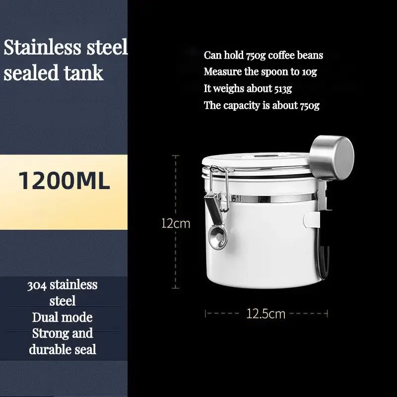 Sealed stainless steel, coffee containers