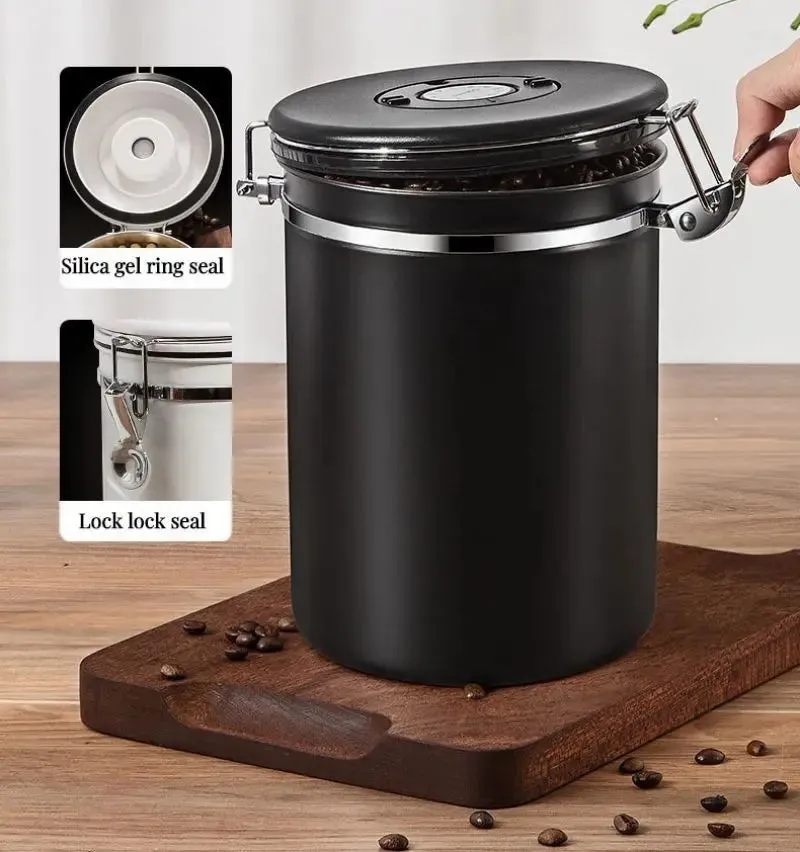 Sealed stainless steel, coffee containers