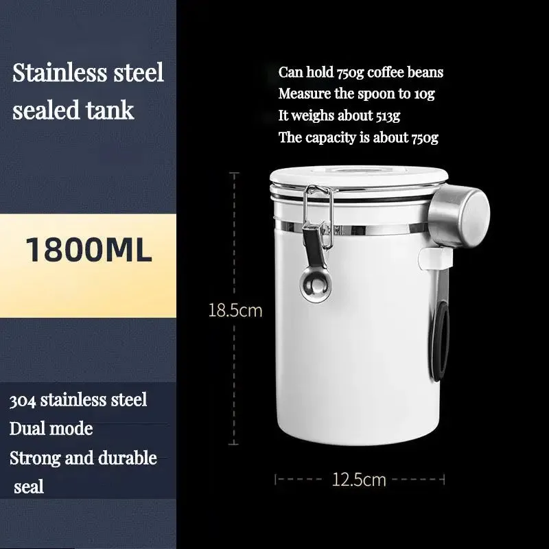 Sealed stainless steel, coffee containers