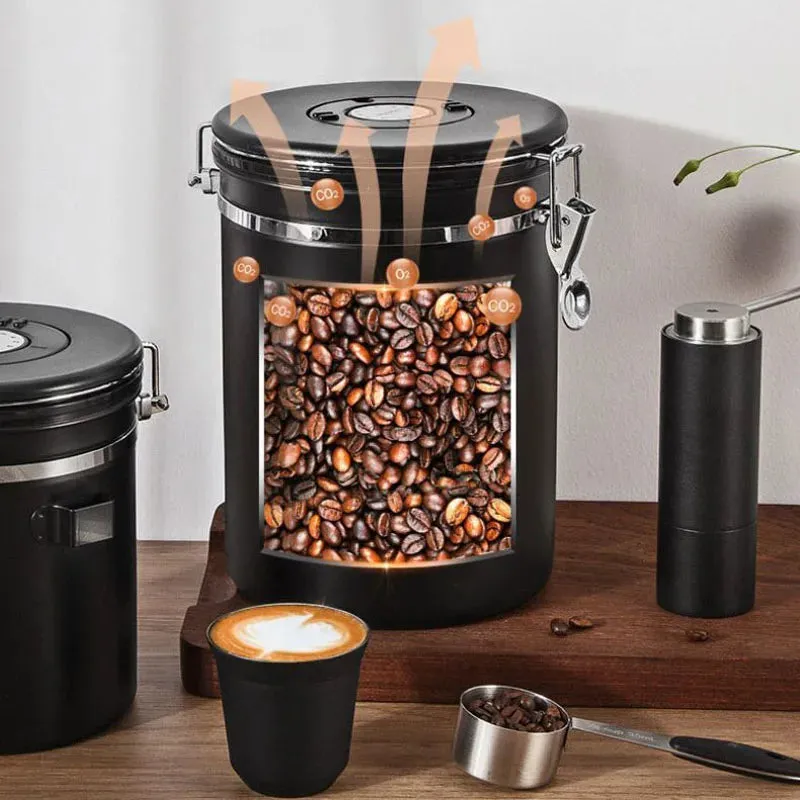 Sealed stainless steel, coffee containers