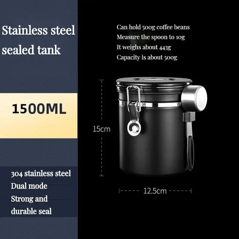 Sealed stainless steel, coffee containers