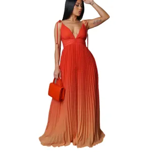 Sensually Strapped Ombre Maxi Dress